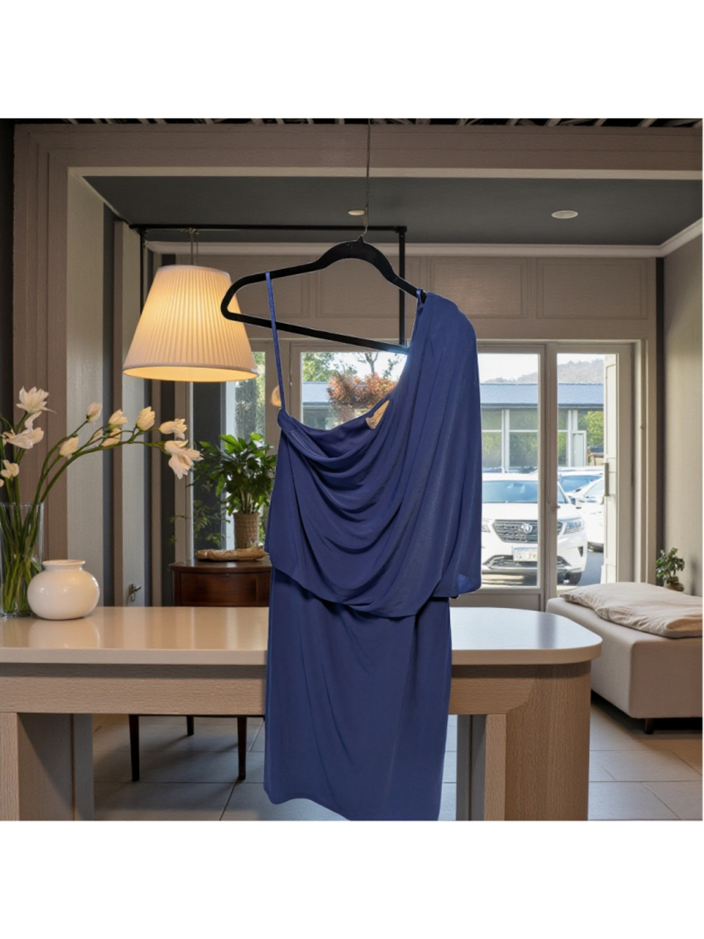 Jessica Simpson off shoulder blue cocktail dress size 1X